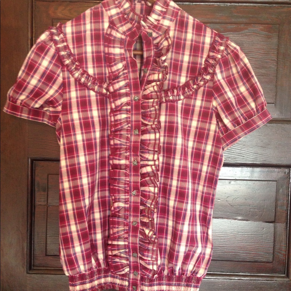 Jenny Han plaid blouse